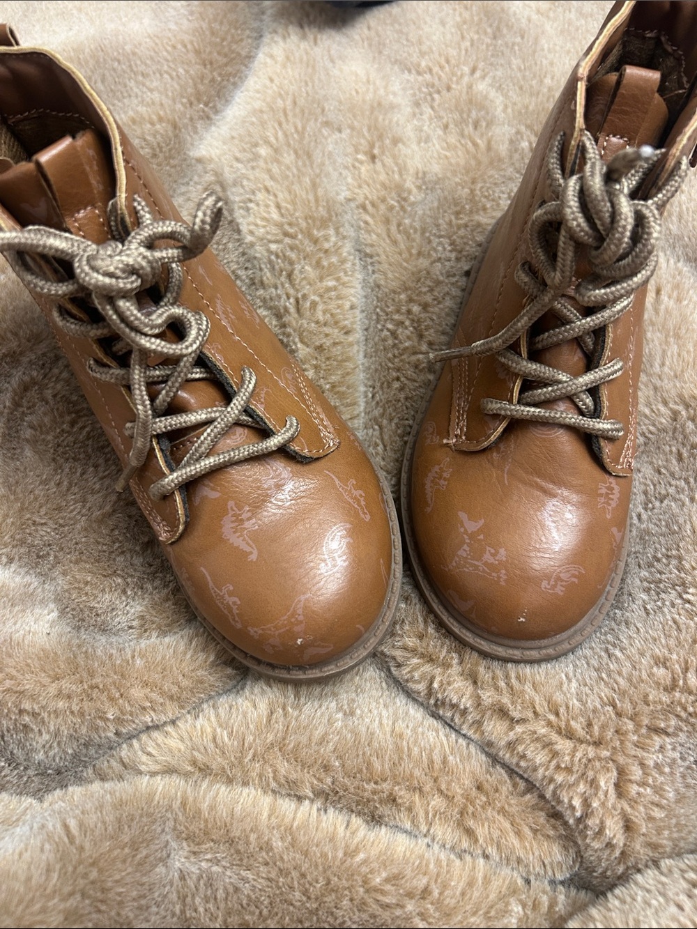 Kids Brown Lace-Up Boots -💥